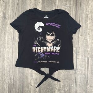 Nightmare Before Christmas Jack Skellington Crop T-shirt